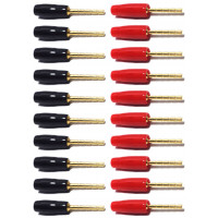 Conector de cable tipo tornillo abierto con clavija tipo banana CESS - Conectores tipo banana con punta (paquete de 20)