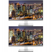 HP EliteDisplay E243 Monitor retroiluminado LED IPS de 24 pulgadas, paquete de 2 unidades con FHD 1920 x 1080, HDMI, VGA, DisplayPort