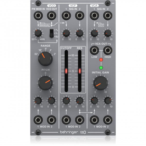 Behringer 110 VCO/VCF/VCA Módulo VCO/VCF/VCA analógico legendario para Eurorack