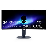 Monitor curvo para juegos Alienware 34 240 Hz QD-OLED - AW3425DW - Pantalla WQHD de 34,2 pulgadas (3440 x 1440) 0,03 ms, curva 1800R, AMD FreeSync Premium Pro, VESA AdaptiveSync, DisplayHDR TrueBlack 400