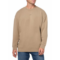 HUGO, Sudadera con logo pequeño Space Dyed, roca caída, M