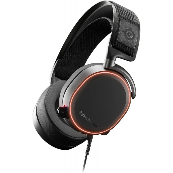 SteelSeries Arctis Pro Auriculares para juegos de alta fidelidad - Controladores de altavoz de alta resolución - Auriculares DTS: X v2.0 Surround para PC, negro