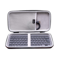 LTGEM Estuche Compatible con Logitech MX Keys Mini Teclado Inalámbrico Iluminado Minimalista, Bolsa de Almacenamiento para Viajes de Oficina - Negro + Gris (Solo Estuche)