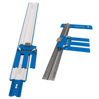 Sistema de riel guía Kreg KMA2700 Accu-Cut de 48 pulgadas con guía de borde de precisión KMA2685 Rip-Cut de 24 pulgadas