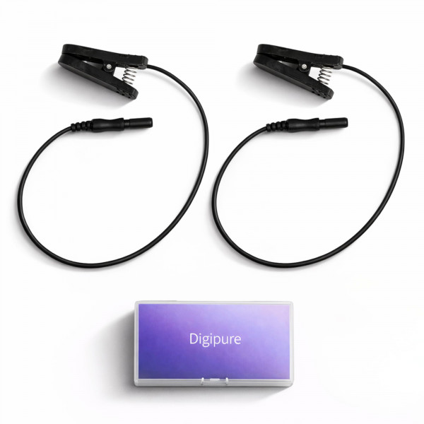 Cable de clip para oreja duradero con almohadilla de goma suave para 7000 unidades, negro, 2 piezas