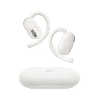 Auriculares abiertos Soundcore V20i de Anker, ganchos ajustables para las orejas, ultraconfort, ajuste perfecto, sonido potente, llamadas claras, IP55, tiempo de reproducción de 36 horas, auriculares inalámbricos Bluetooth 5.4, conexión multipunto