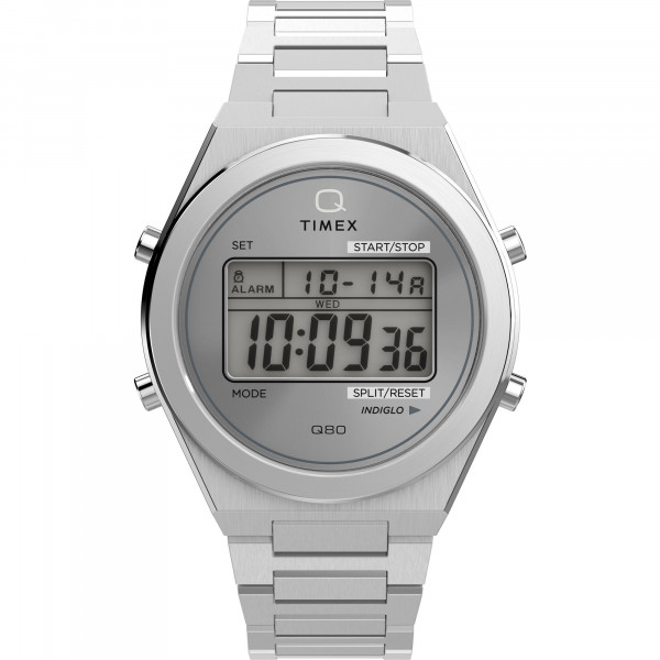 Reloj Timex Continental para hombre de 39 mm - Brazalete de acero inoxidable Esfera digital Caja de acero inoxidable