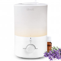 LEVOIT Humidificadores para dormitorio con luz nocturna (tanque de agua de 3 L) Difusor de aceite esencial de llenado superior de niebla fría para guardería y plantas, boquilla de 360°, humidificación silenciosa y rápida para el hogar, habitación grande, 