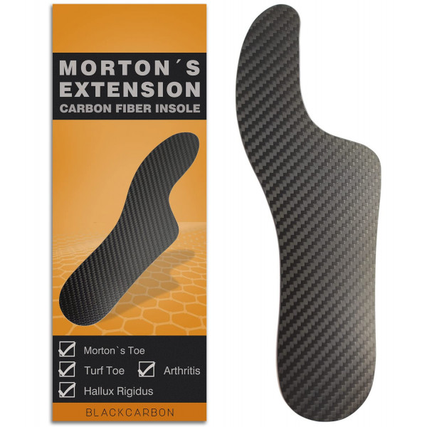 Plantilla ortopédica de extensión de Morton, plantilla de fibra de carbono, inserto de soporte rígido para el dedo del pie de Morton, dedo del césped, Hallux rígido, artritis, 1 pieza de 28,5 cm (talla de hombre 12/mujer 13)
