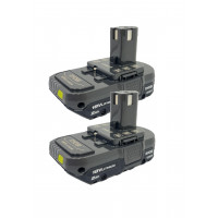 RYOBI P161 (P190 paquete de 2) Batería compacta de iones de litio ONE+ de 18 voltios y 2,0 Ah