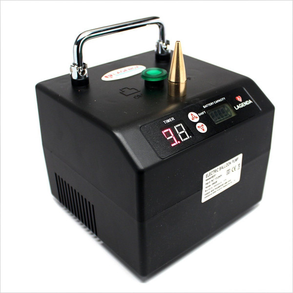 Lagenda B231 Bomba de globo eléctrica portátil Inflador de globos de modelado automático profesional Bomba sopladora de globos eléctrica con batería de temporizador para decoración de eventos de fiesta