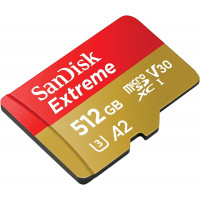 SanDisk 512GB 512G microSDXC [Extreme 160MB/s] microSD Micro SD SDXC UHS 4K U3 V30 A2 C10 Clase 10 SDSQXA1-512G Tarjeta de memoria para teléfono móvil