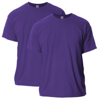 Gildan Camiseta de algodón ultra para adulto, estilo G2000, paquete múltiple, morado (paquete de 2), mediano