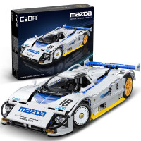 Bloques de construcción de automóviles de carreras CaDA C63007W Mazda 787B, juego de modelos Technik de superdeportivo con licencia 1:10 de 1797 piezas con simulación de motor rotativo