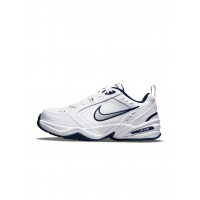 Nike ZAPATILLAS PARA CORRER NIKE AIR MONARCH IV (4E) para hombre -11; Blanco / Plata Metalizado-Azul Marino Medianoche