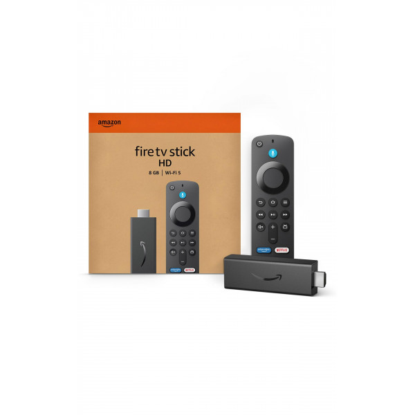 Amazon Fire TV Stick HD (modelo más nuevo), TV gratuita y en vivo, control remoto por voz de Alexa, controles domésticos inteligentes, transmisión HD