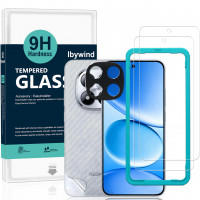 Ibywind para Xiaomi Redmi Note 15 Pro 5G Protector de Pantalla, Paquete de 2, Vidrio Templado de Dureza 9H y Protector de Lente de cámara, con Marco de alineación, Cobertura Completa, Sin Burbujas, Desbloqueo de Huellas Dactilares, Resistente a Arañazos