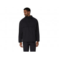 ASICS CHAQUETA PULLOVER RELAJADA DE DOBLE TEJIDO para hombre Ropa de entrenamiento, 3XL, PERFORMANCE BLACK