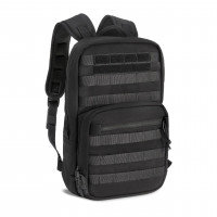 Cargo Works® Mochila táctica negra para computadora portátil de 14 para hombres, mochila pequeña con accesorios MOLLE, mochila táctica compacta EDC