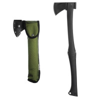 AGAWA ADK26 - Hacha transformadora y hacha de camping - Partidor de troncos de acero al carbono 2 en 1 - Equipo de camping para senderismo, pesca, caza, bushcraft, kit de supervivencia y bolsa para insectos