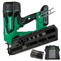 Metabo HPT NR1890DRST - Kit de clavadora inalámbrica para marcos de 21°, 18 V, multivoltaje, tira de plástico de 3-1/2 pulgadas, con herramienta eléctrica, batería de iones de litio de 4 Ah, unidades de clavos de 2 a 3-1/2 pulgadas, NR1890DRST