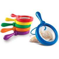 Learning Resources Lupas gigantes – 6 piezas, juguetes de aprendizaje para niños a partir de 3 años, juguetes de exploración para niños, lupas para niños