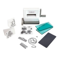 Sizzix Sidekick Starter Kit 661770 Máquina de troquelado y estampado manual portátil para manualidades, álbumes de recortes y tarjetas, apertura de 6,35 cm, apertura de 2,5, color blanco