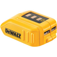 Cargador USB DEWALT 12V/20V MAX con 2 puertos e indicador de estado de carga (DCB090)