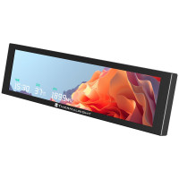 Thermalright Trofeo Vision 9.16 LCD Negro, Pantalla magnética LCD a todo color de 9,16 pulgadas, Resolución 1920x480, Fácil de instalar, Temperatura maestra de CPU/GPU (Negro)