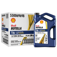 Shell Rotella T6 Aceite para motor diésel totalmente sintético 10W-30, 1 galón (paquete de 3)