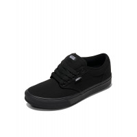 Vans Atwood Shoe para hombre: zapatillas de deporte de moda de caña baja para el trabajo y el uso diario. (Lienzo) Negro/Negro. 12