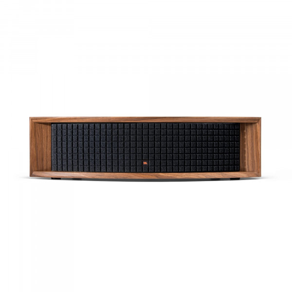 Sistema de música JBL L75ms - Gabinete de nogal de inspiración retro + rejilla de espuma Quadrex negra - con Google Chromecast incorporado, Apple AirPlay 2 y Bluetooth