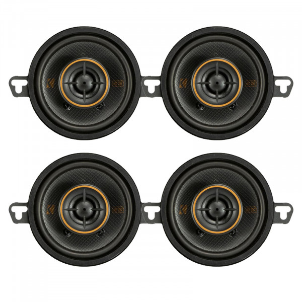 KICKER Altavoces de audio para automóvil de montaje delgado de 2 vías y 4 ohmios de potencia máxima de 3.5 , 100 vatios (cantidad 4)