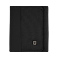 Victorinox Travel Essentials, cartera triple, cartera RFID con compartimento para billetes, ventana para identificación y ranura para tarjetas, color negro