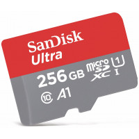 [Versión anterior] Tarjeta de memoria SanDisk Ultra microSDXC UHS-I de 256 GB con adaptador - 100 MB/s, C10, U1, Full HD, A1, tarjeta Micro SD - SDSQUAR-256G-GN6MA