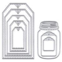 Troqueles de corte de metal para marcapáginas, marco de botellas, plantillas de grabado de notas de acero al carbono para bricolaje, álbum de recortes, álbum de fotos, tarjetas de papel decorativas para hacer regalos, troquelado metálico de estilo clásico