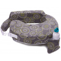 My Brest Friend Almohada de lactancia original Ergonomía mejorada Almohada de lactancia esencial para mamá y bebé con práctico bolsillo lateral, correas dobles y funda, fuegos artificiales