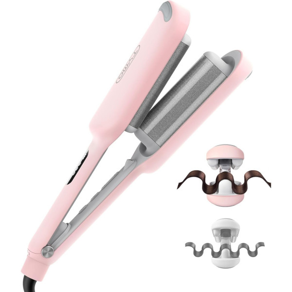 Rizador de pelo rizador Waver - TYMO ROVY Beach Waves Curling Wand, Ionic Deep