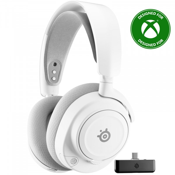 SteelSeries Arctis Nova 7X Auriculares inalámbricos para juegos Gen 2 - Control de aplicaciones en tiempo real, reproducción de más de 50 horas, controladores de neodimio, mezcla de 2,4 GHz/Bluetooth, Xbox, PC, PS5/PS4, Switch 1/2, móvil - Blanco