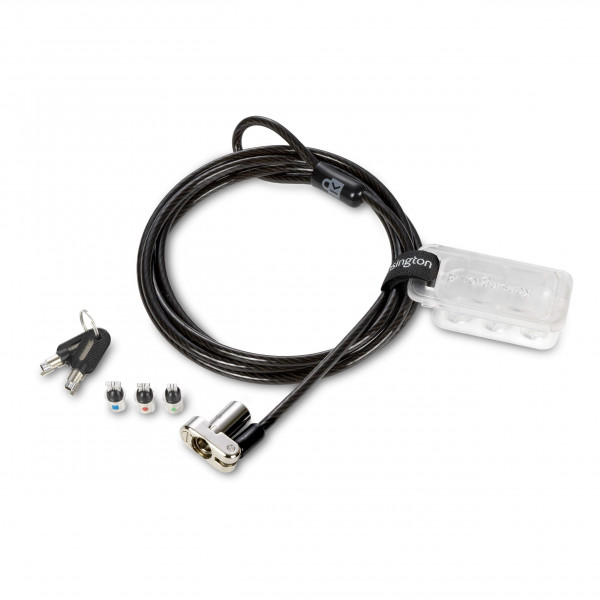 Kensington Cable de bloqueo universal con llave 3 en 1 para computadora portátil, candado con llave de seguridad para computadora, barra en T, nano, forma de cuña (K62318WW)