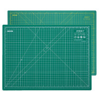 ZERRO Tapete de corte de 18.0 x 24.0 in, autocurativo, profesional, doble cara, tapete giratorio de costura, grueso, 5 capas con sistema imperial/métrico (A2)