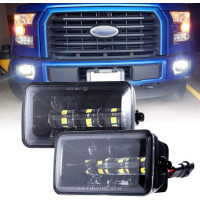 BICYACO Luces antiniebla LED mejoradas para Ford F150 2015-2020, 2017-2022 F250 F350 F450 F550 Super Duty, kit de montaje de luces antiniebla LED de 4 pulgadas, juego de lámparas de parachoques impermeables de 36 W, 1 par
