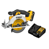 DEWALT Kit de sierra circular de 20 V MAX de 6-1/2 pulgadas, con batería de 5,0 Ah y cargador (DCS391P1)