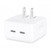 Adaptador de corriente compacto con puerto USB-C dual Apple de 35 W: carga rápida y cómoda, cargador de pared tipo C