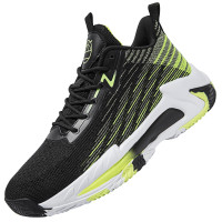 Beita Zapatos De Baloncesto De Parte Superior Alta para Hombres Zapatillas De Deporte Transpirables Zapatos Deportivos Antideslizantes Negro/Verde