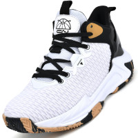 Beita Zapatos de Baloncesto para Hombre Zapatos Deportivos Transpirables de Parte Superior Alta Antideslizantes, Blanco, 9
