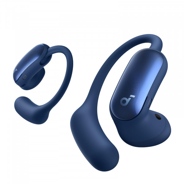 Soundcore AeroFit 2 Pro de Anker, oído abierto con cancelación activa de ruido semi-in-ear, audífonos de doble forma, ganchos ajustables para los oídos, alta resolución, LDAC, llamadas claras AI de 4 micrófonos, IP55 a prueba de agua, carga inalámbrica
