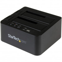 StarTech.com Duplicadora de Disco Duro Independiente, Clonadora/Copiadora de HDD/SSD de Doble Bahía Externa, Estación de Acoplamiento USB a SATA III