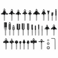 Bosch RBS030MBS 30ud. Juego de brocas para enrutador de madera con punta de carburo