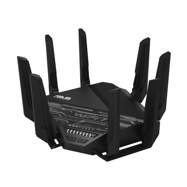 ASUS RT-BE96U BE19000 802.11BE Enrutador extensible WiFi 7 de rendimiento tribanda con soporte de 6 GHz, puerto dual 10G, 320 Mhz, seguridad de Internet de por vida, MLO, perforación multi-RU, soporte AiMesh